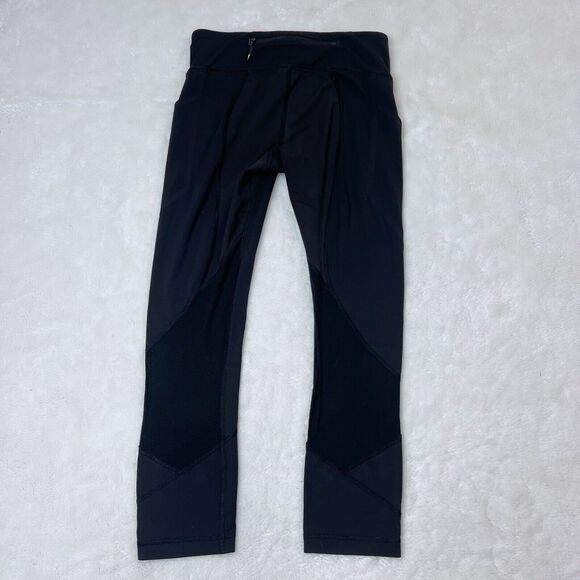Lululemon Womens Black Crop Leggings Leggings 23" Size 4 Small - Picture 4 of 9